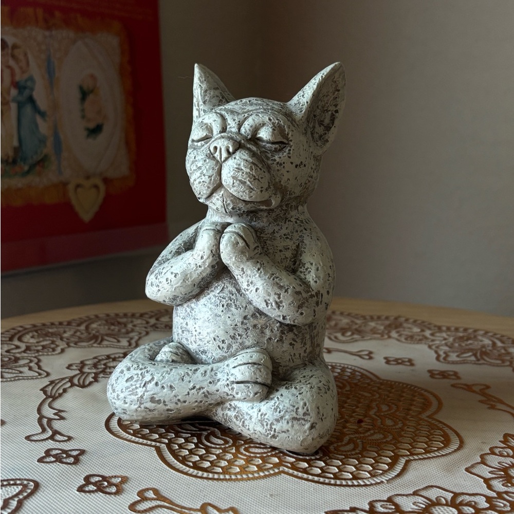 Meditating French Bulldog Decor Accent
